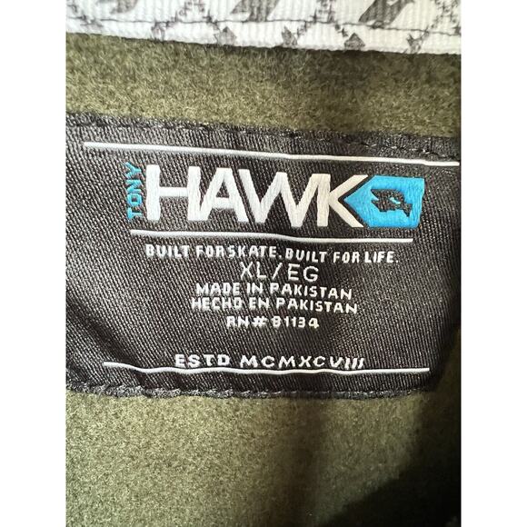 Tony Hawk Checkered Green/Black Hoodie Mens XL - Picture 7 of 12